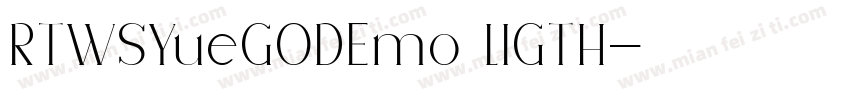 RTWSYueGODEmo LIGTH字体转换
